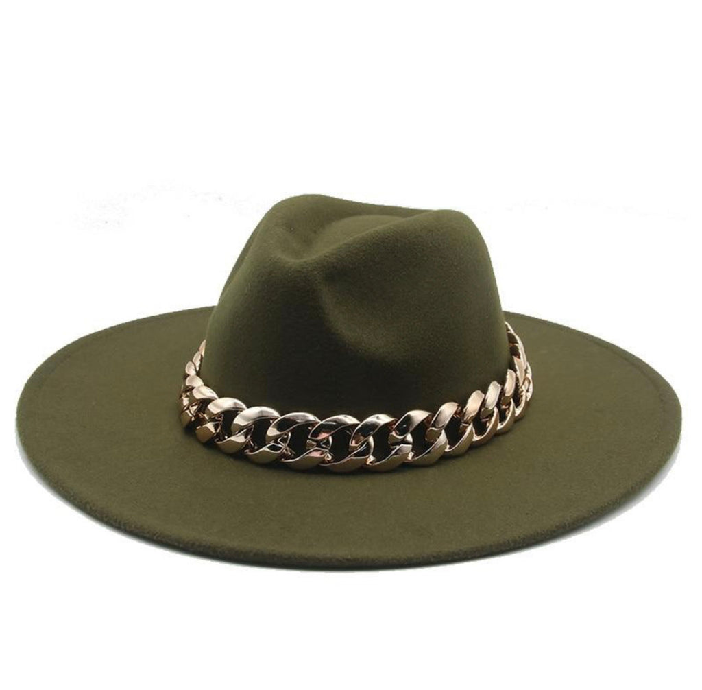 JAZZ Wool Wide Brim Fedora Hat